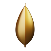 gold leaf 3d rendering icon illustration png