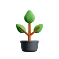 shrub 3d rendering icon illustration png