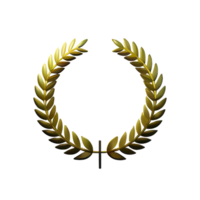 laurel wreath 3d rendering icon illustration png