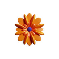 boho fleurs 3d le rendu icône illustration png