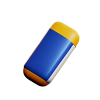 eraser 3d rendering icon illustration png