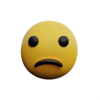 verdrietig emoji 3d renderen icoon illustratie png