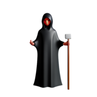 grim reaper 3d rendering icon illustration png