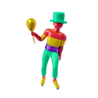 Karneval gras 3d Rendern Symbol Illustration png