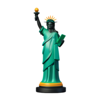 statue of liberty 3d rendering icon illustration png