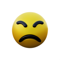 verdrietig emoji 3d renderen icoon illustratie png