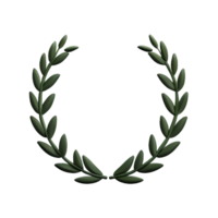 laurel wreath 3d rendering icon illustration png