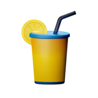 limonada 3d representación icono ilustración png