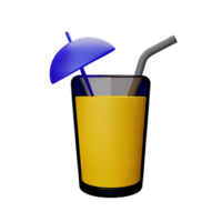 citronsaft 3d tolkning ikon illustration png