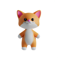 gatinho 3d Renderização ícone ilustração png