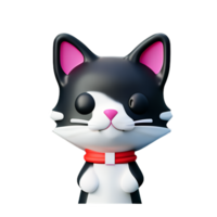 gatinho 3d Renderização ícone ilustração png