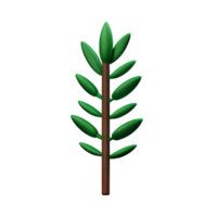 rosemary 3d rendering icon illustration png