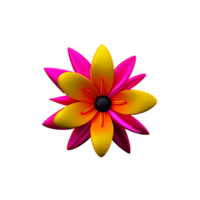 boho flowers 3d rendering icon illustration png