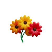 getrocknet Blumen 3d Rendern Symbol Illustration png