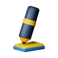 eraser 3d rendering icon illustration png