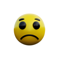 verdrietig emoji 3d renderen icoon illustratie png