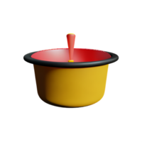 padella 3d interpretazione icona illustrazione png