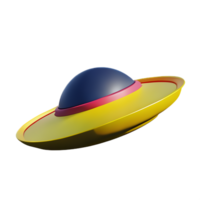 ufo 3d rendering icon illustration png