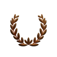 laurel wreath 3d rendering icon illustration png