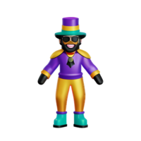 mardi gras 3d tolkning ikon illustration png