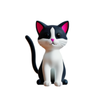 kitten 3d rendering icon illustration png
