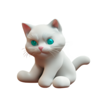 kitten 3d rendering icon illustration png