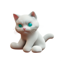 kattunge 3d tolkning ikon illustration png