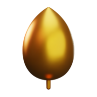 oro hoja 3d representación icono ilustración png