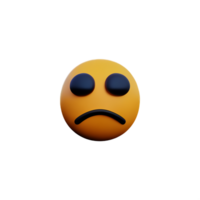 triste emoji 3d le rendu icône illustration png