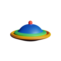 ufo 3d rendering icon illustration png