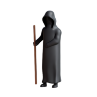 grim reaper 3d rendering icon illustration png