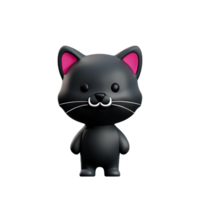 kattunge 3d tolkning ikon illustration png