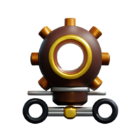 steampunk 3d le rendu icône illustration png