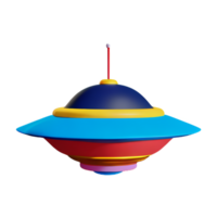 ufo 3d rendering icon illustration png