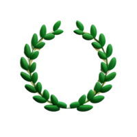 laurel wreath 3d rendering icon illustration png