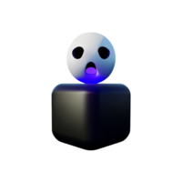 spooky 3d rendering icon illustration png