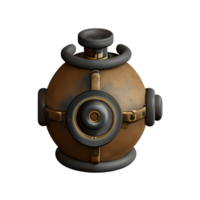 steampunk 3d tolkning ikon illustration png