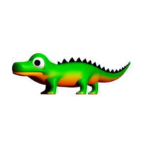 alligator 3d rendering icon illustration png