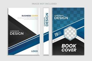 doble página corporativo negocio libro cubrir diseño tamplate vector