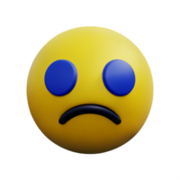 verdrietig emoji 3d renderen icoon illustratie png