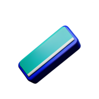 eraser 3d rendering icon illustration png