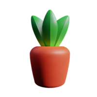 fiore vaso 3d interpretazione icona illustrazione png