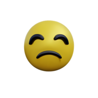 triste emoji 3d le rendu icône illustration png