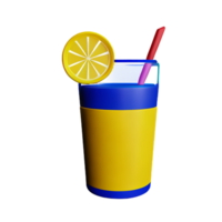 limonada 3d representación icono ilustración png