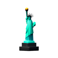 statua di libertà 3d interpretazione icona illustrazione png