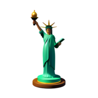 statue de liberté 3d le rendu icône illustration png