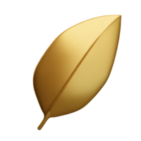 Gold Blatt 3d Rendern Symbol Illustration png