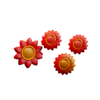 torkades blommor 3d tolkning ikon illustration png