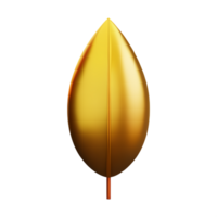 gold leaf 3d rendering icon illustration png