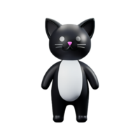 gatito 3d representación icono ilustración png